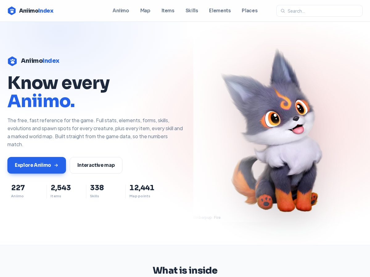 Landing-page snapshot of aniimoindex.com