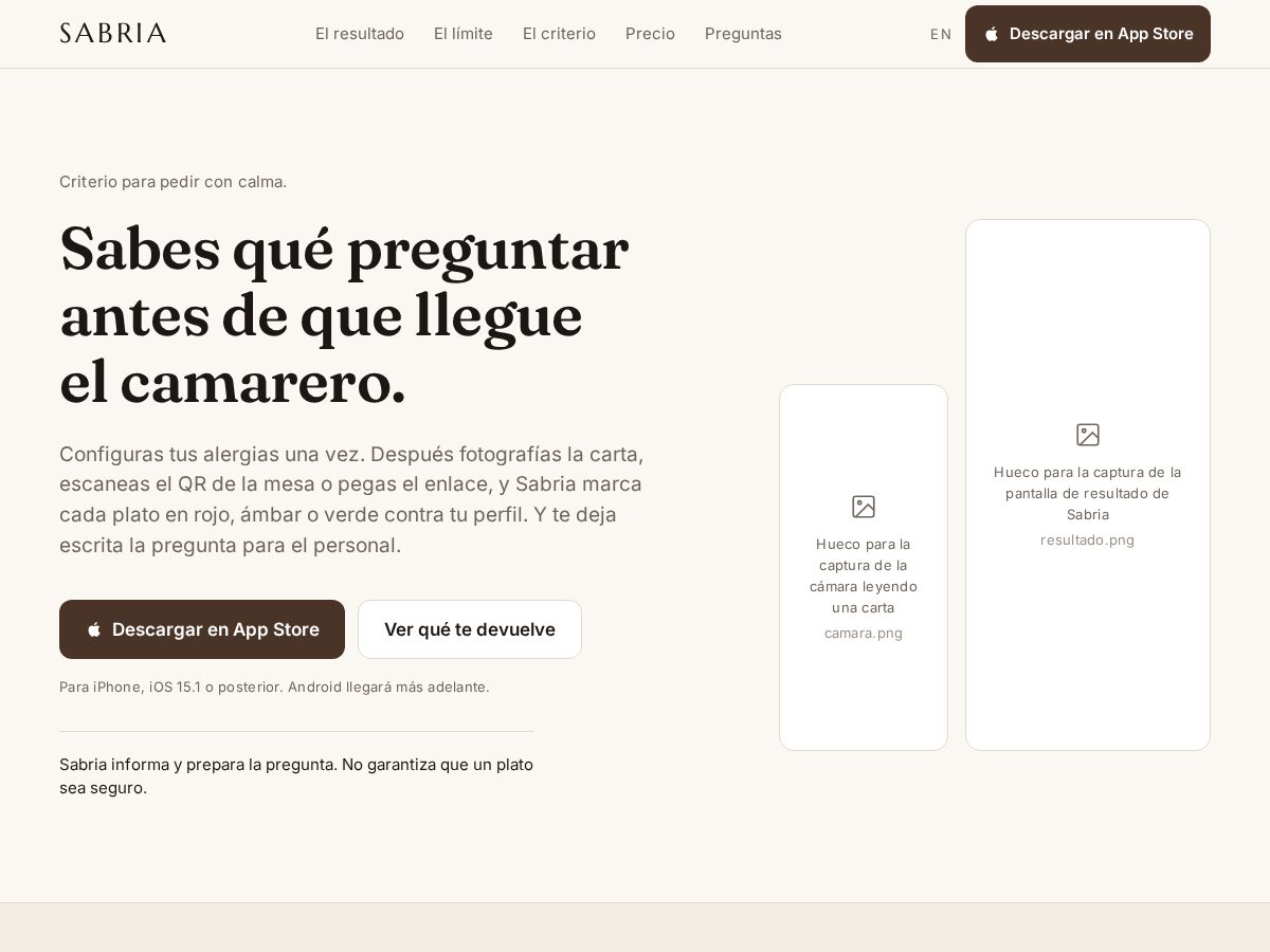 Landing-page snapshot of appsabria.com