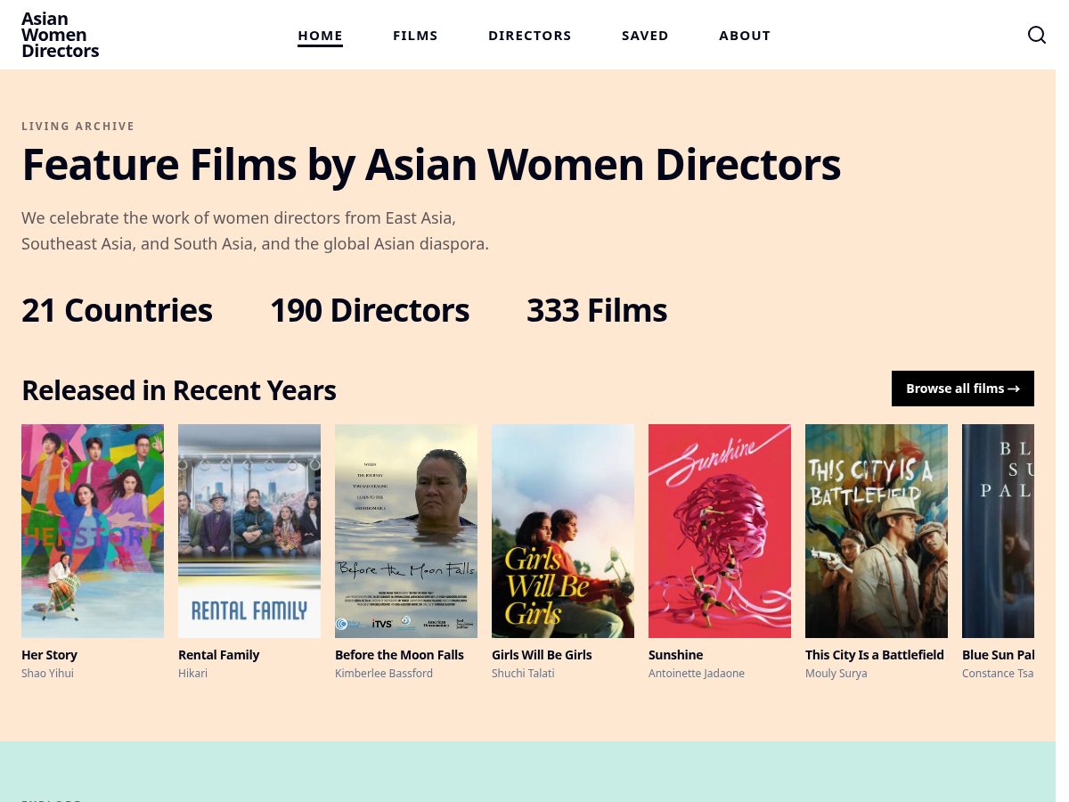 Landing-page snapshot of asianwomendirectors.com