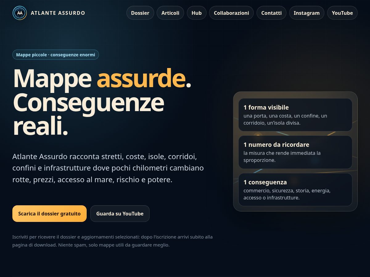 Landing-page snapshot of atlanteassurdo.com