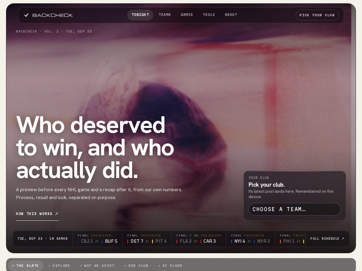 Landing-page snapshot of backcheckreport.com