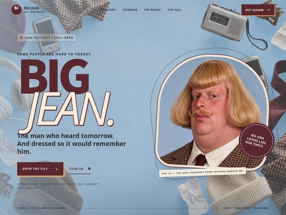 Landing-page snapshot of bigjeansol.com