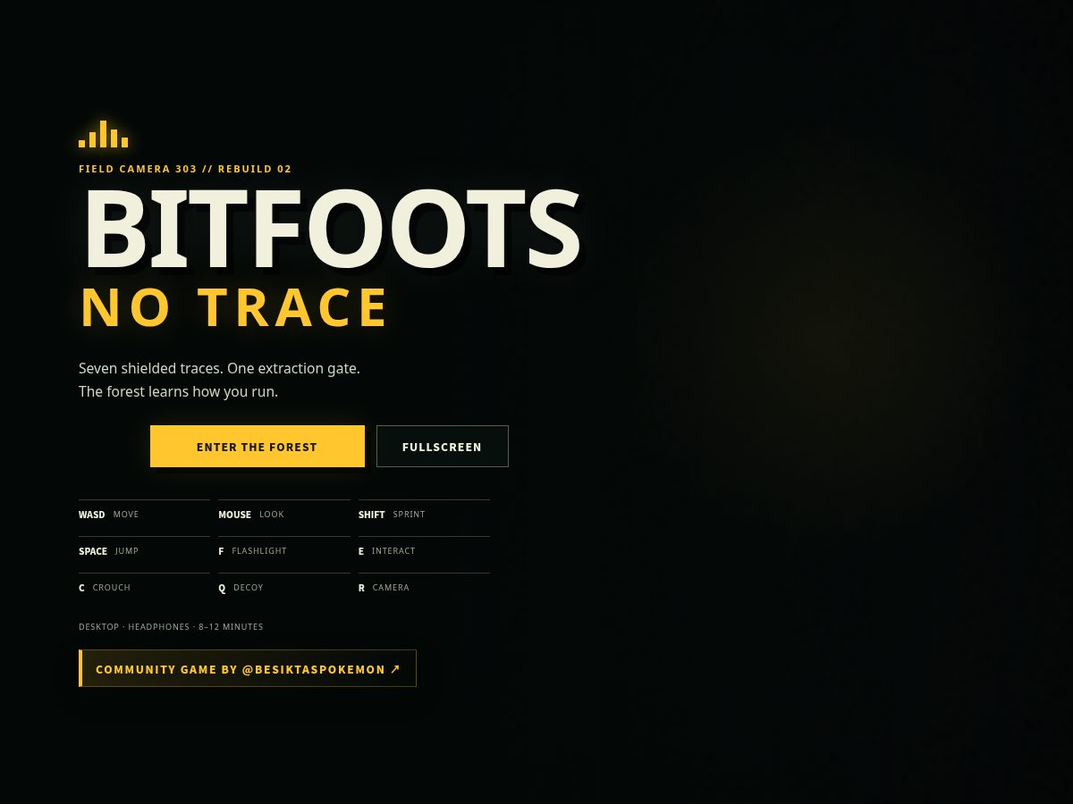 Landing-page snapshot of bitfootsgame.xyz
