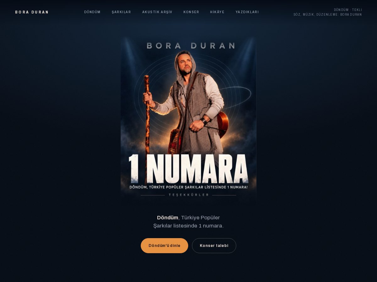 Landing-page snapshot of boraduran.net