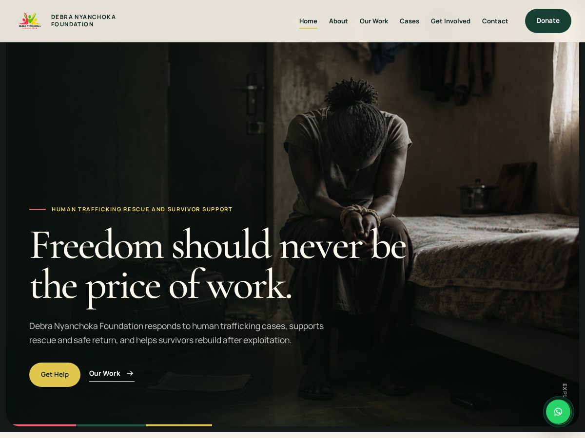 Landing-page snapshot of debranyanchoka.org