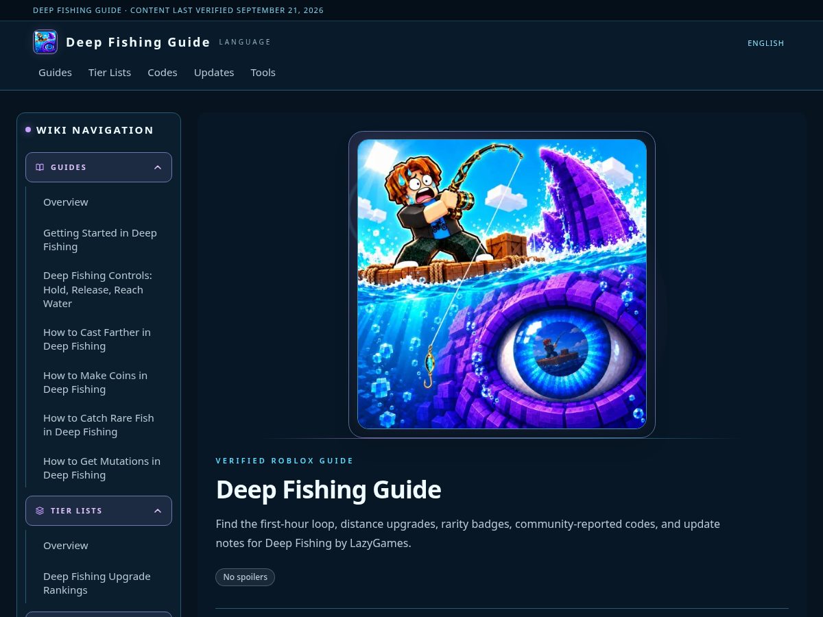 Landing-page snapshot of deepfishingroblox.wiki