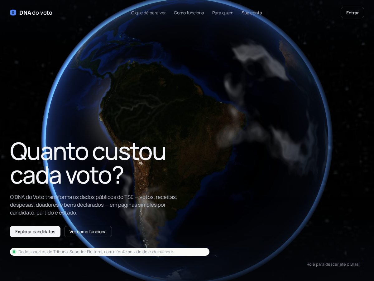Landing-page snapshot of dnadovoto.com
