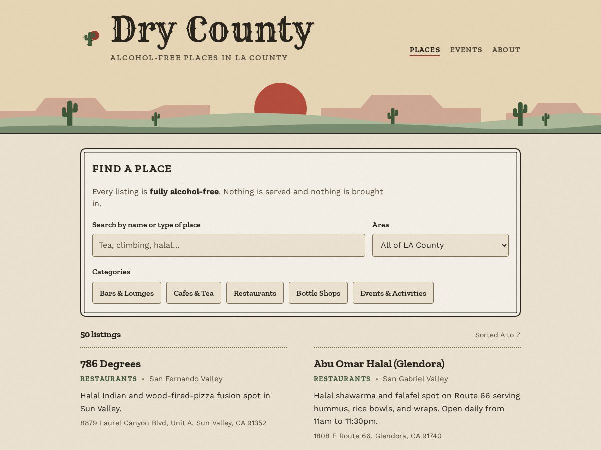 Landing-page snapshot of dry-county.com