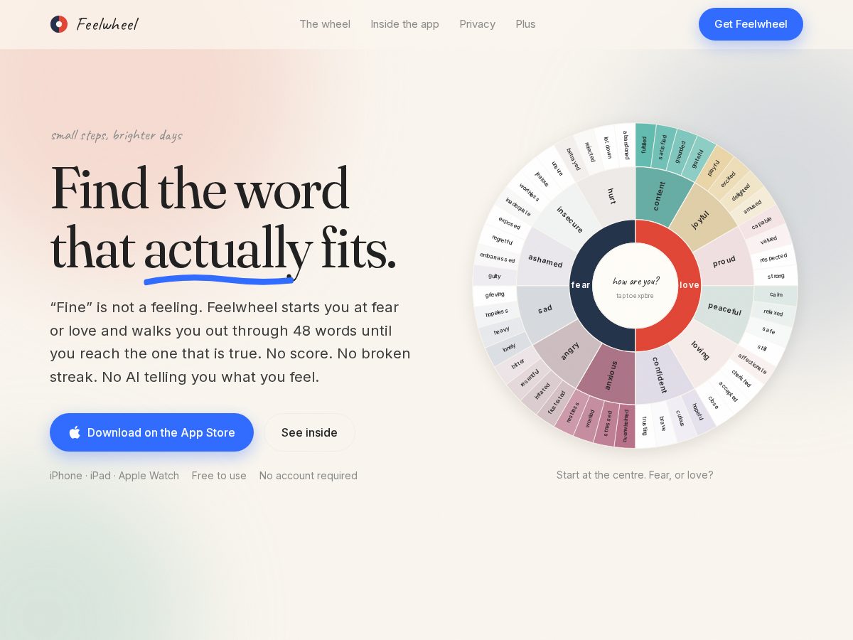 Landing-page snapshot of feelwheel.cyou