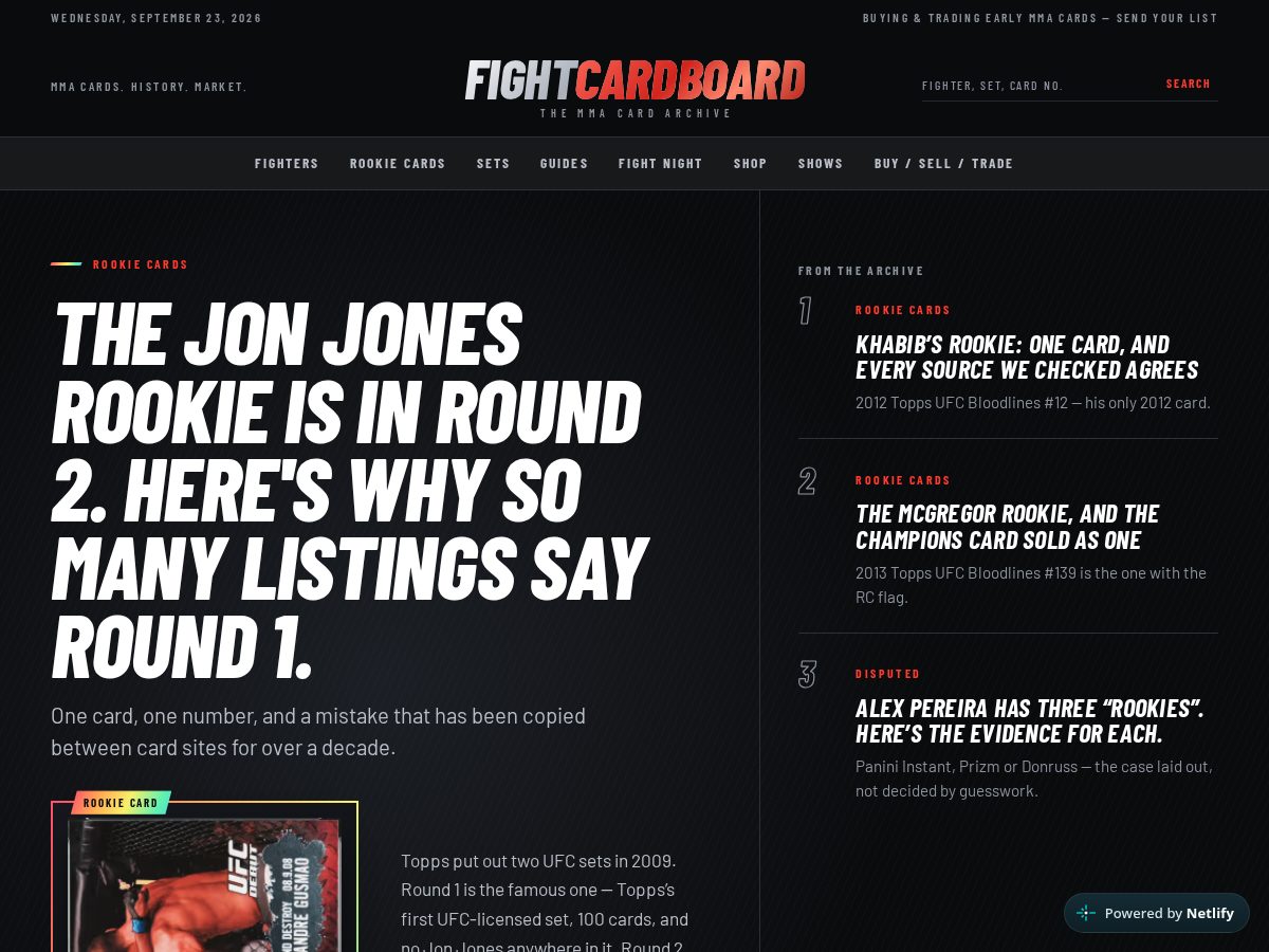 Landing-page snapshot of fightcardboard.com