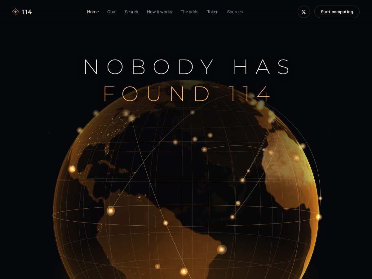 Landing-page snapshot of find114.fun
