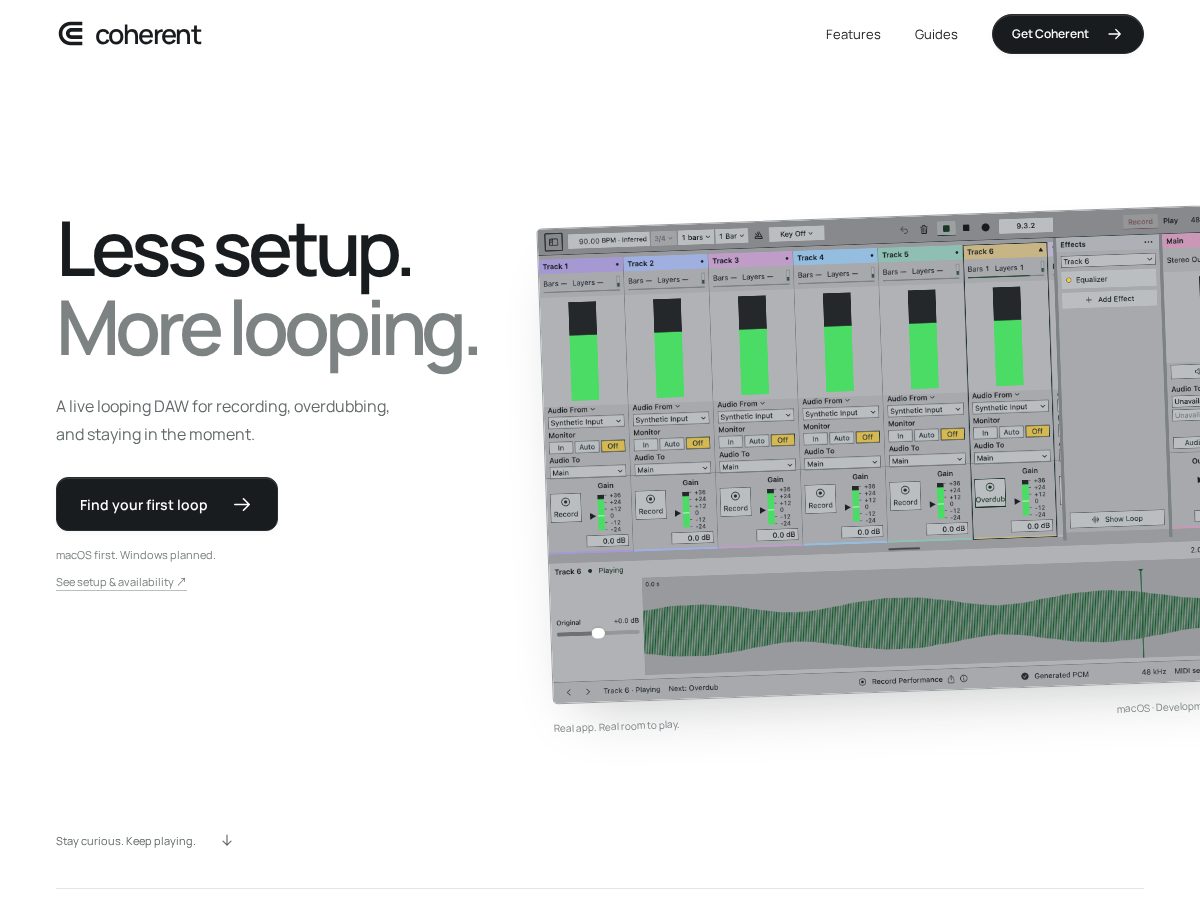 Landing-page snapshot of getcoherent.app