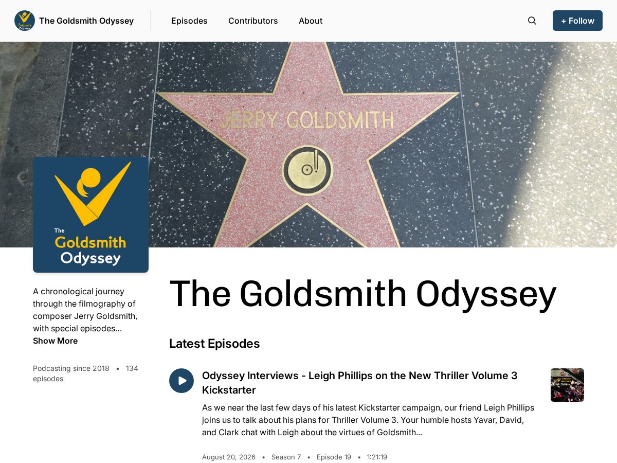 Landing-page snapshot of goldsmithodyssey.com