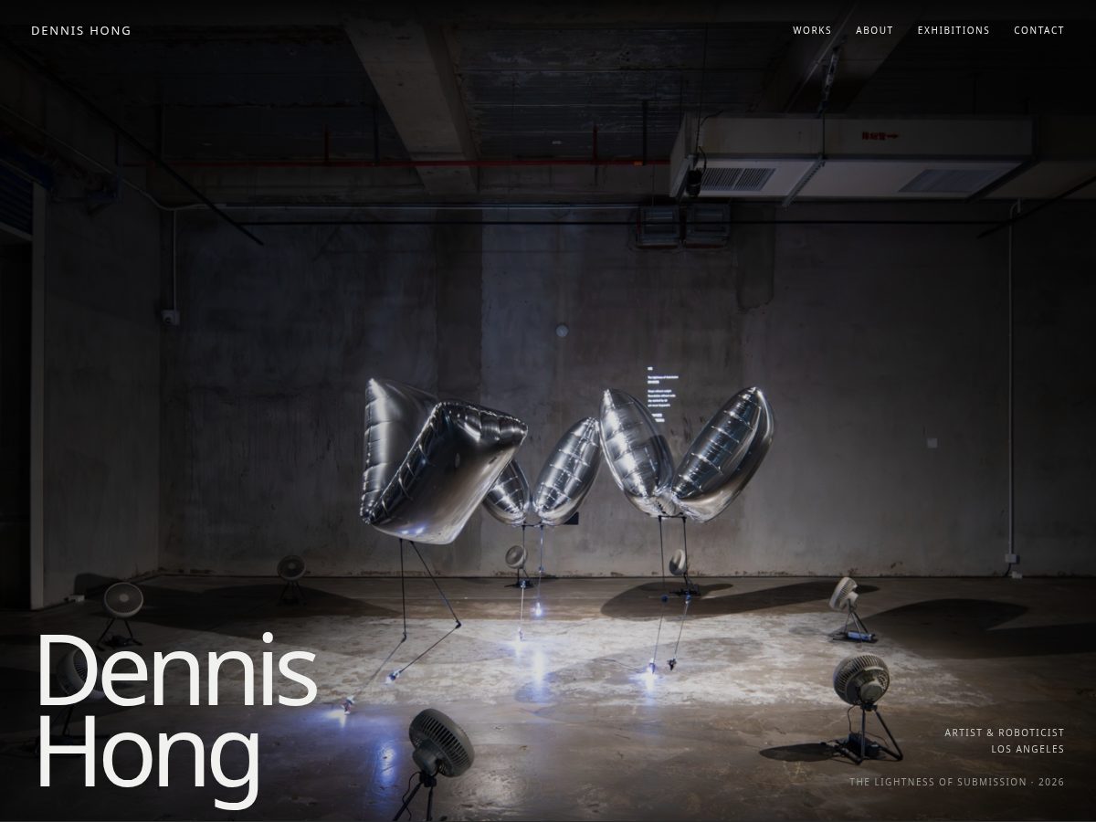 Landing-page snapshot of hongworks.art