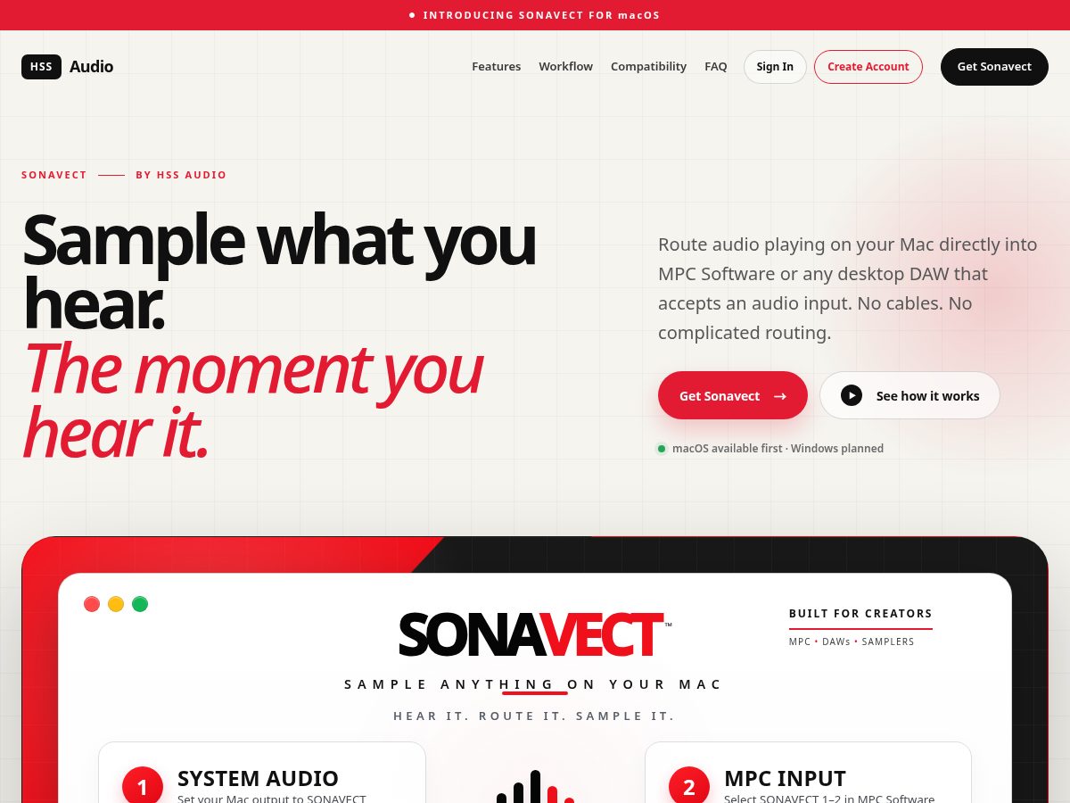 Landing-page snapshot of hssaudio.com