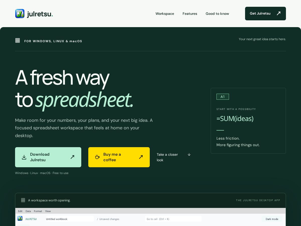 Landing-page snapshot of julretsu.site