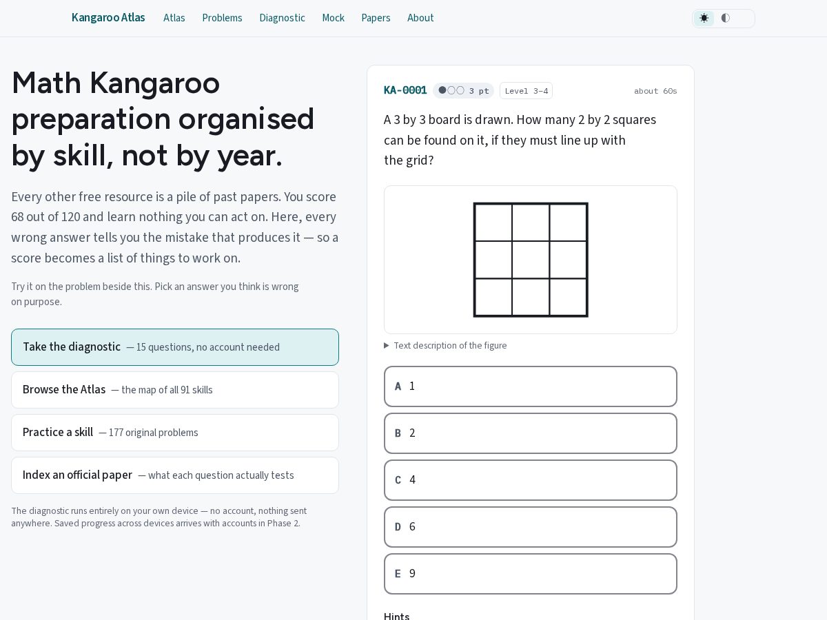 Landing-page snapshot of kangarooatlas.com