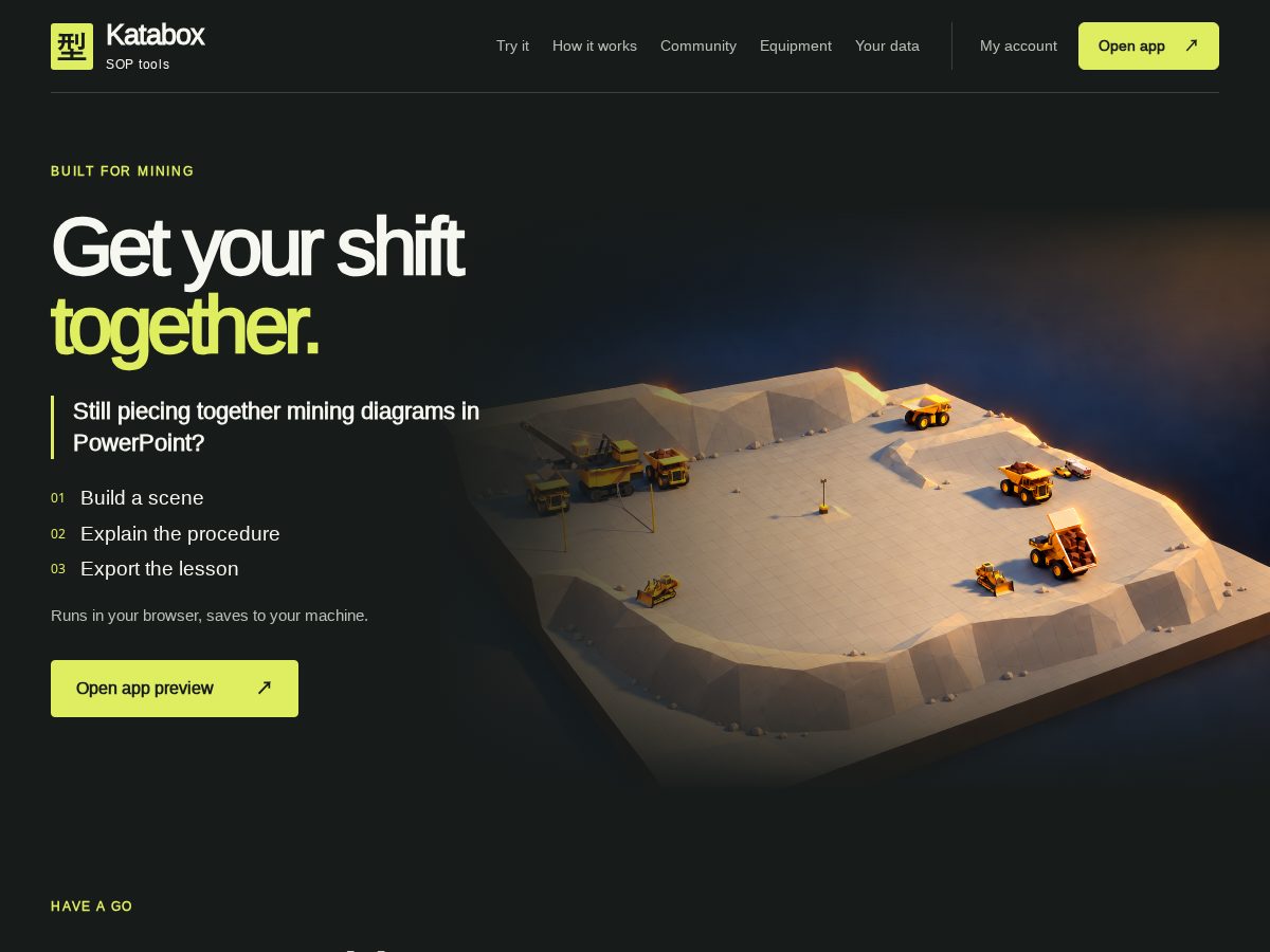 Landing-page snapshot of katabox.tools