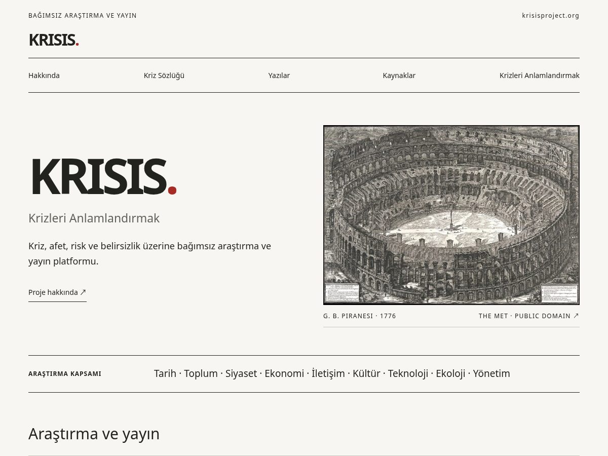 Landing-page snapshot of krisisproject.org