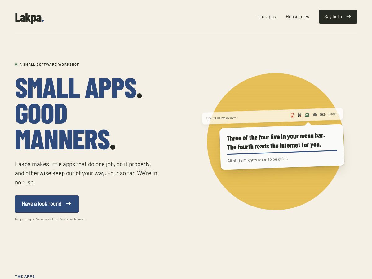 Landing-page snapshot of lakpa.app