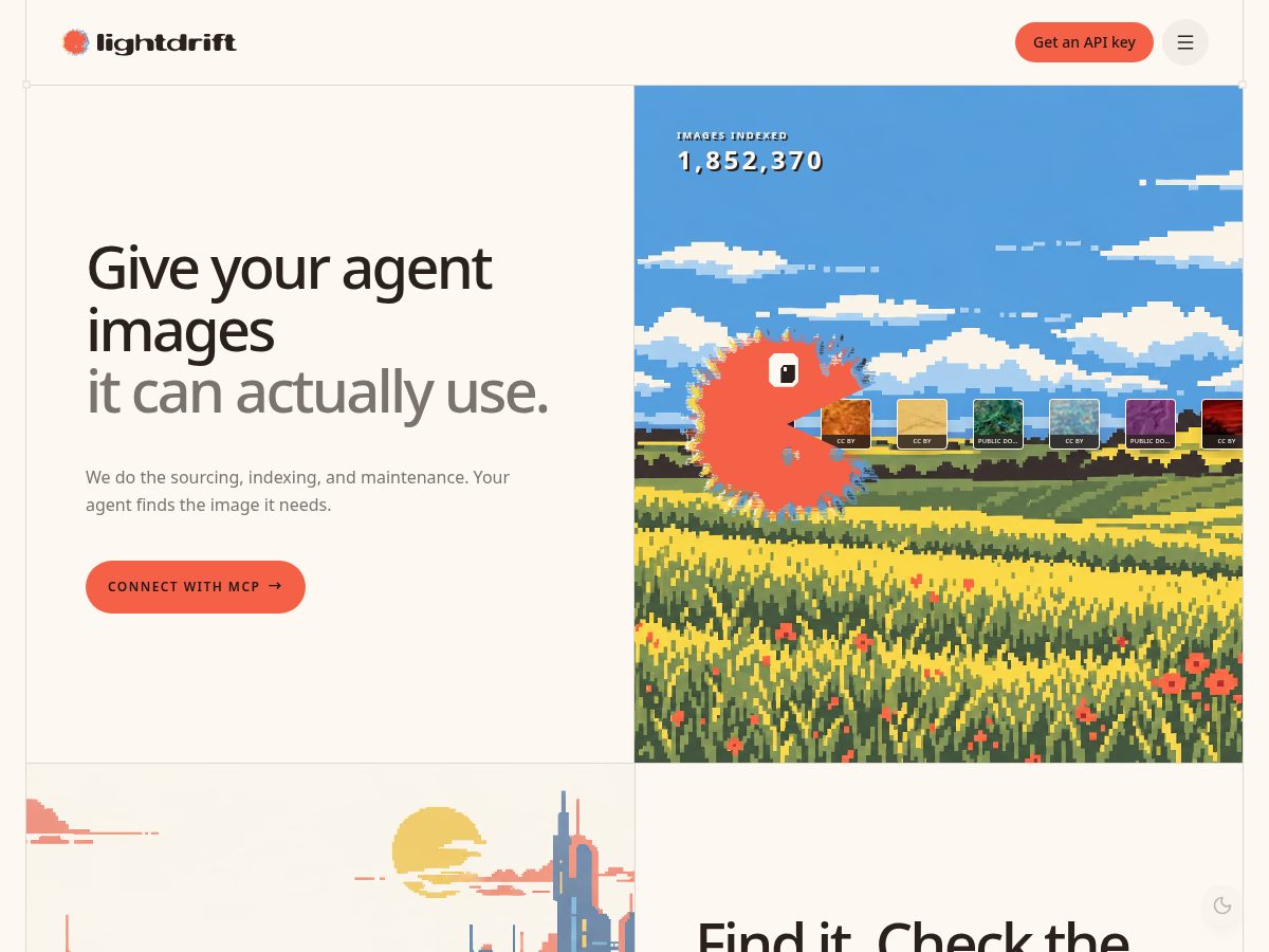 Landing-page snapshot of lightdrift.dev