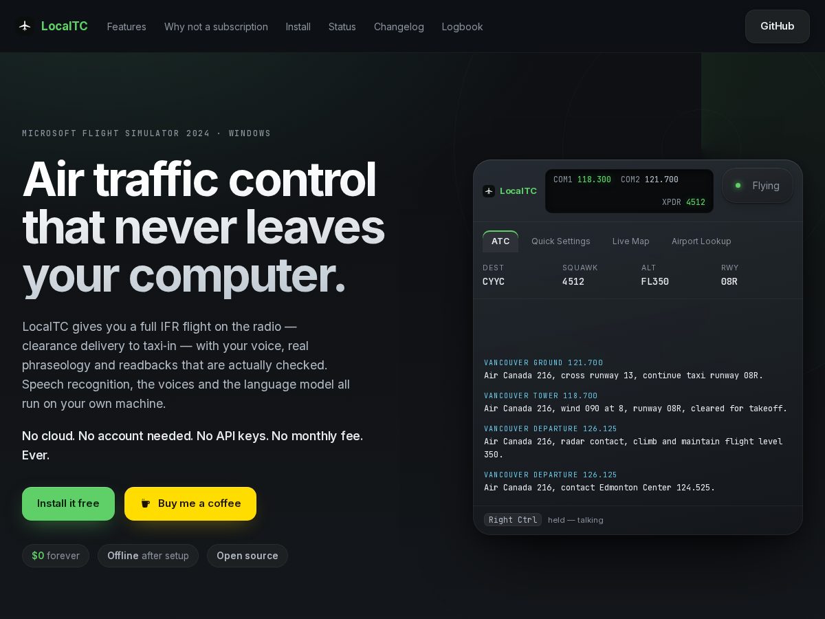 Landing-page snapshot of localtc.tech