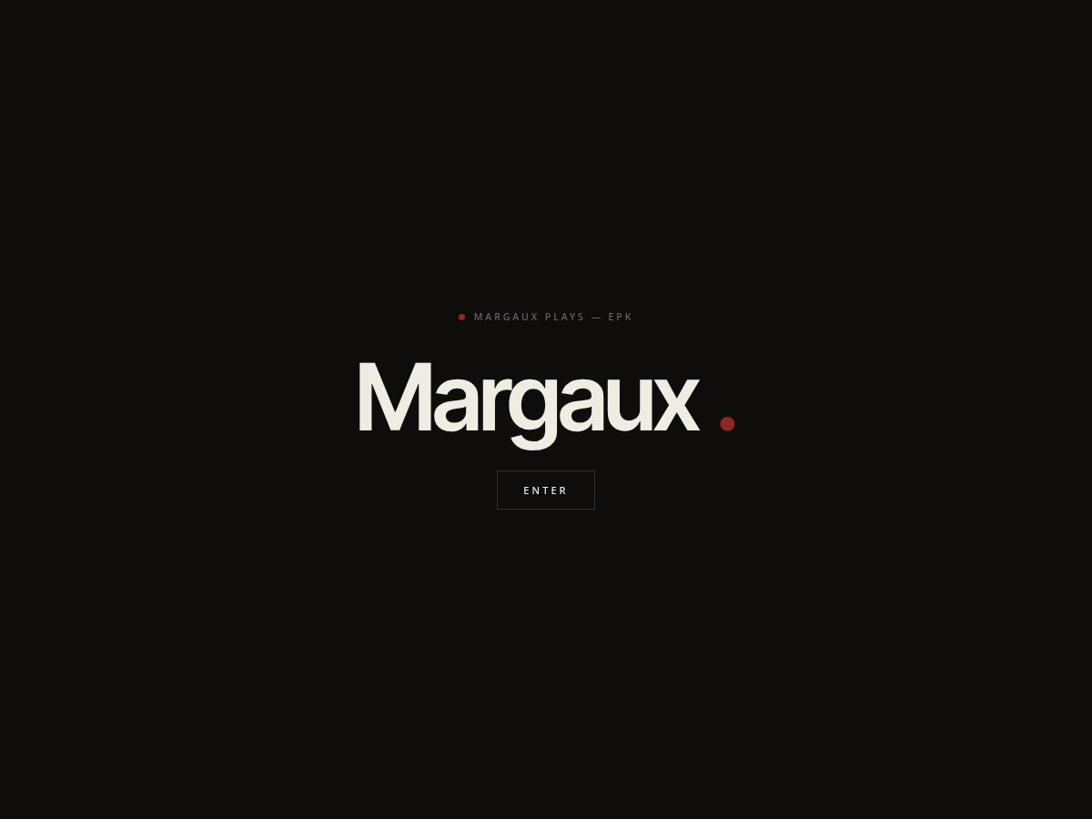 Landing-page snapshot of margauxplays.com