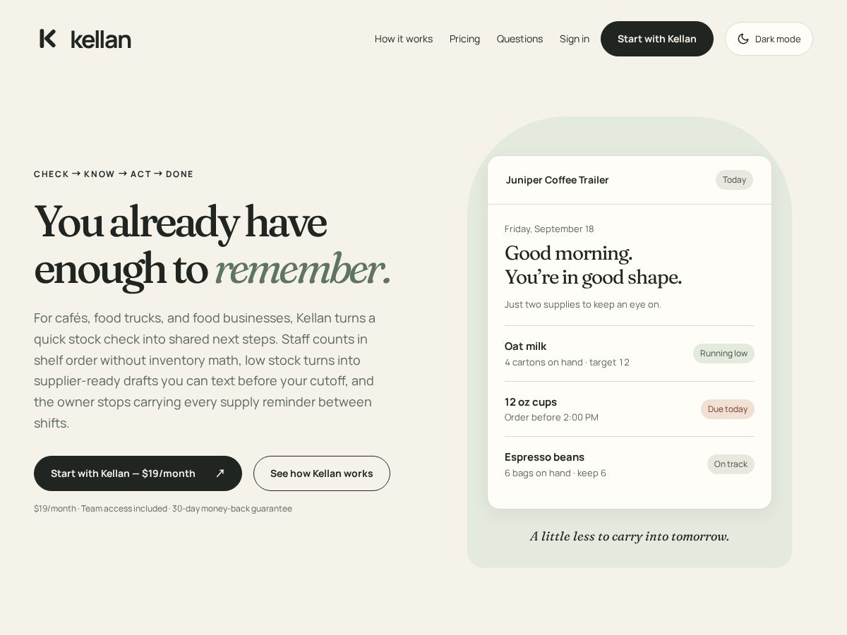 Landing-page snapshot of meetkellan.com
