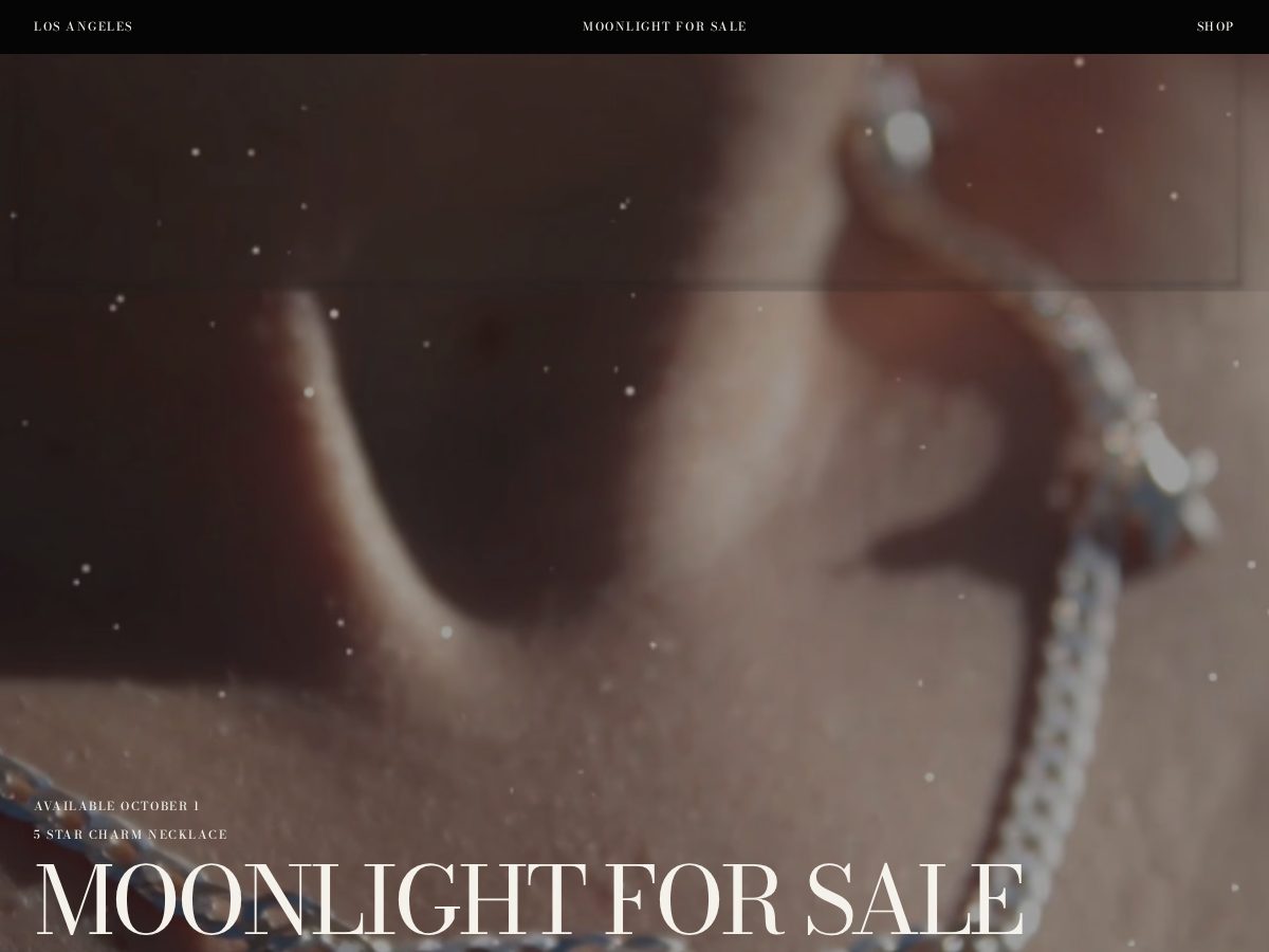 Landing-page snapshot of moonlightforsale.com