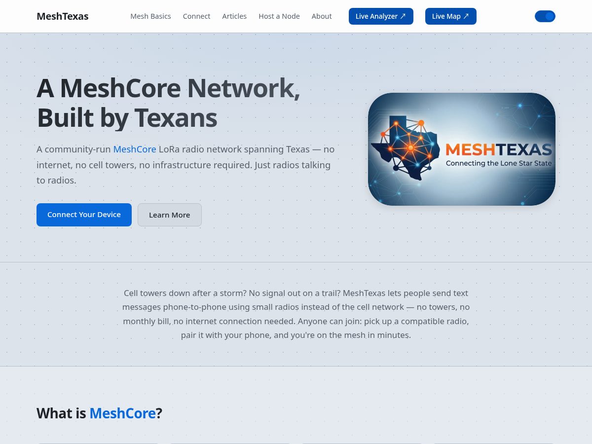 Landing-page snapshot of mshtx.org