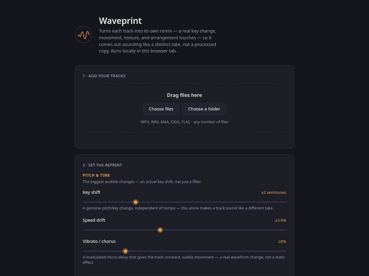 Landing-page snapshot of musicstreamingfarm.space
