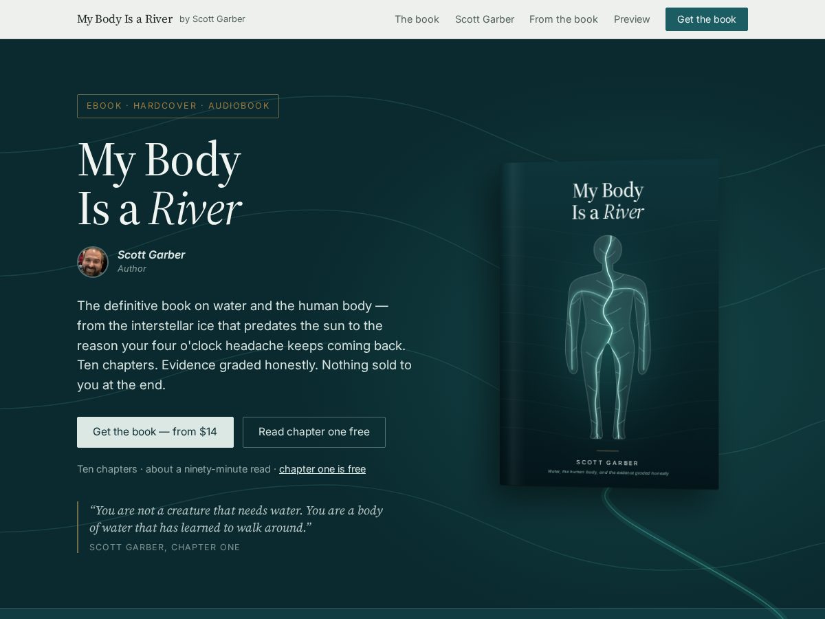 Landing-page snapshot of mybodyisariver.com