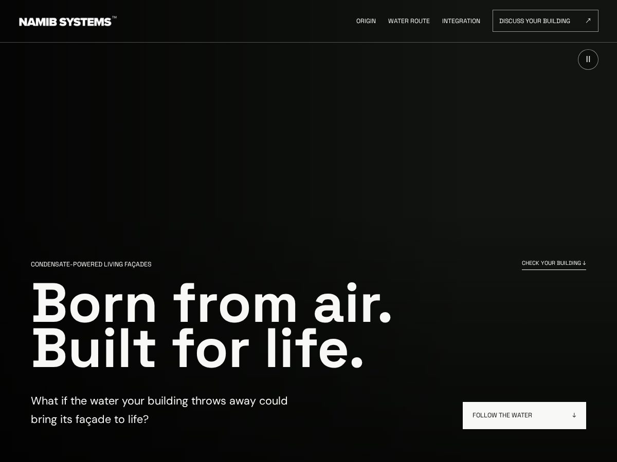 Landing-page snapshot of namibsystems.com