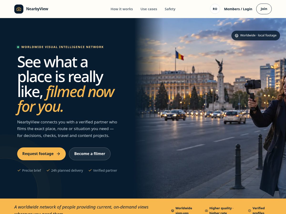 Landing-page snapshot of nearbyview.com