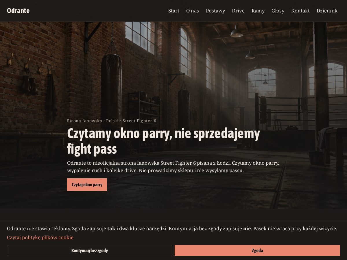 Landing-page snapshot of odrante.org