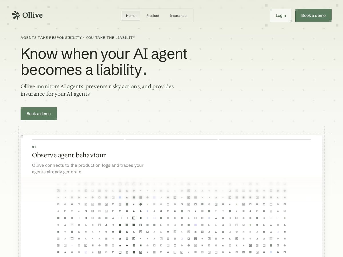 Landing-page snapshot of ollive.org