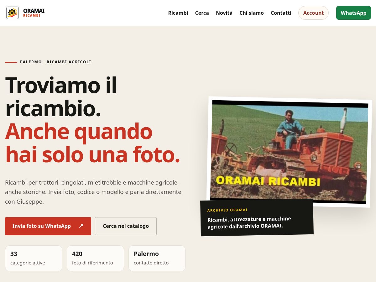 Landing-page snapshot of oramai.info