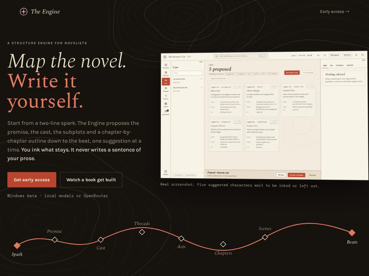 Landing-page snapshot of outline-engine.com