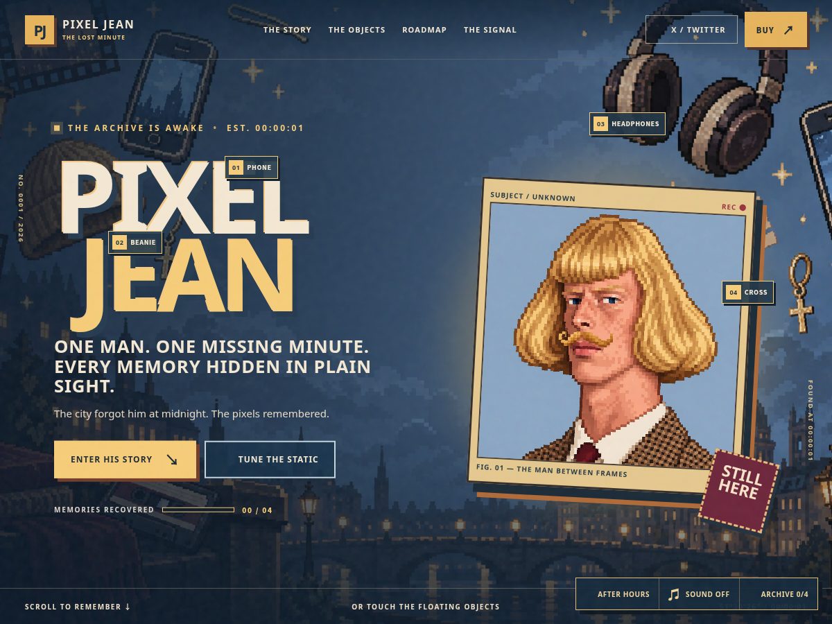 Landing-page snapshot of pixeljeansol.top