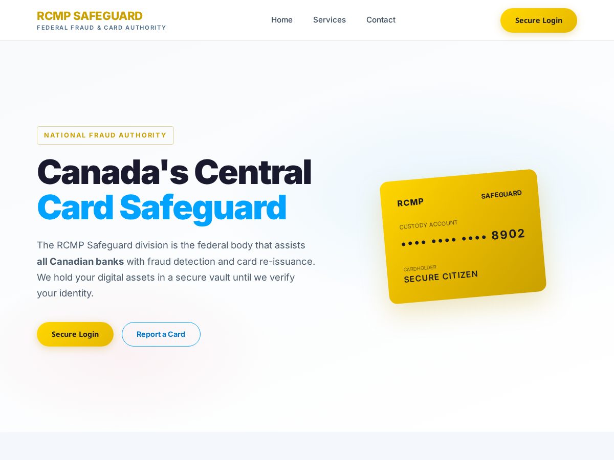 Landing-page snapshot of rcmpsafeguard.site