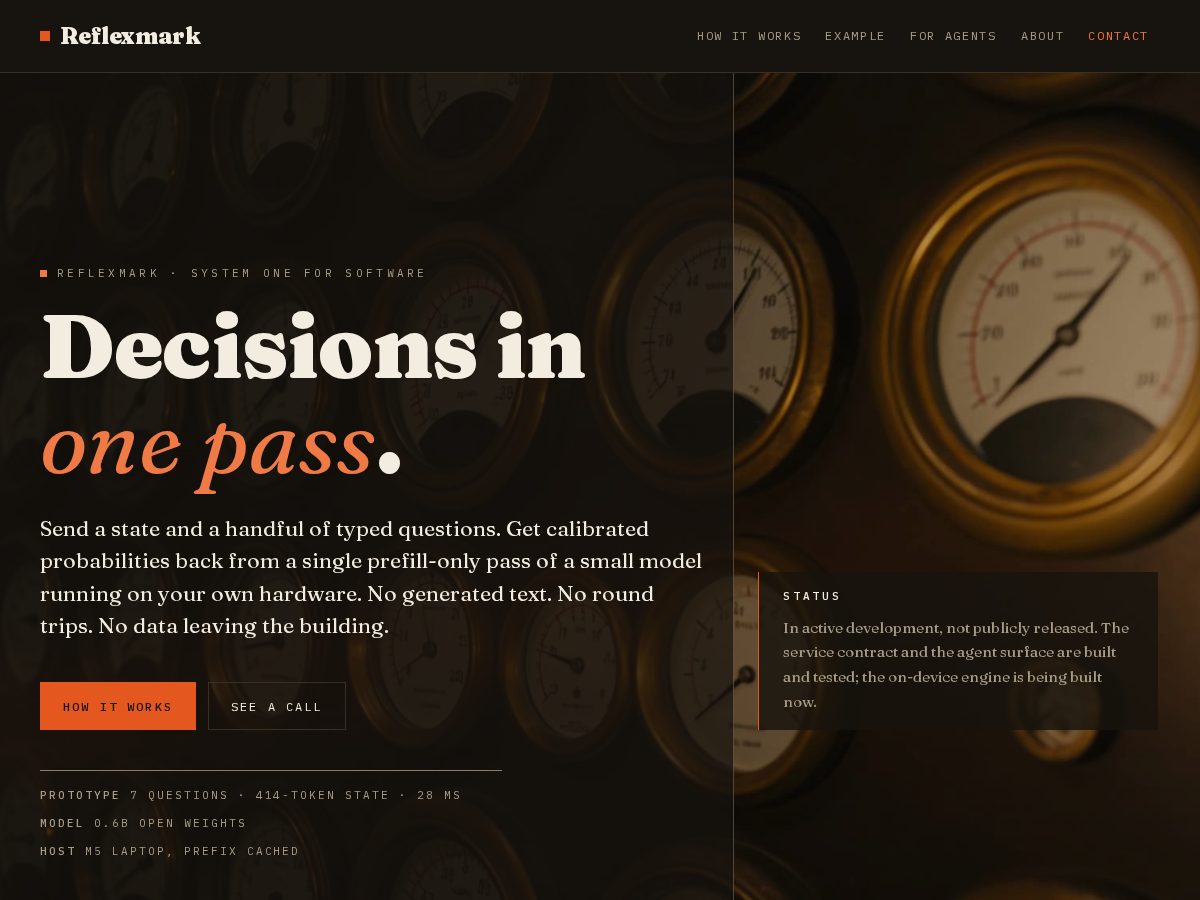 Landing-page snapshot of reflexmark.com
