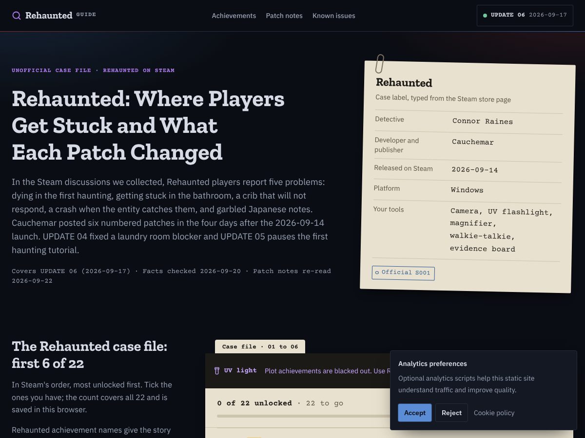 Landing-page snapshot of rehaunted.online