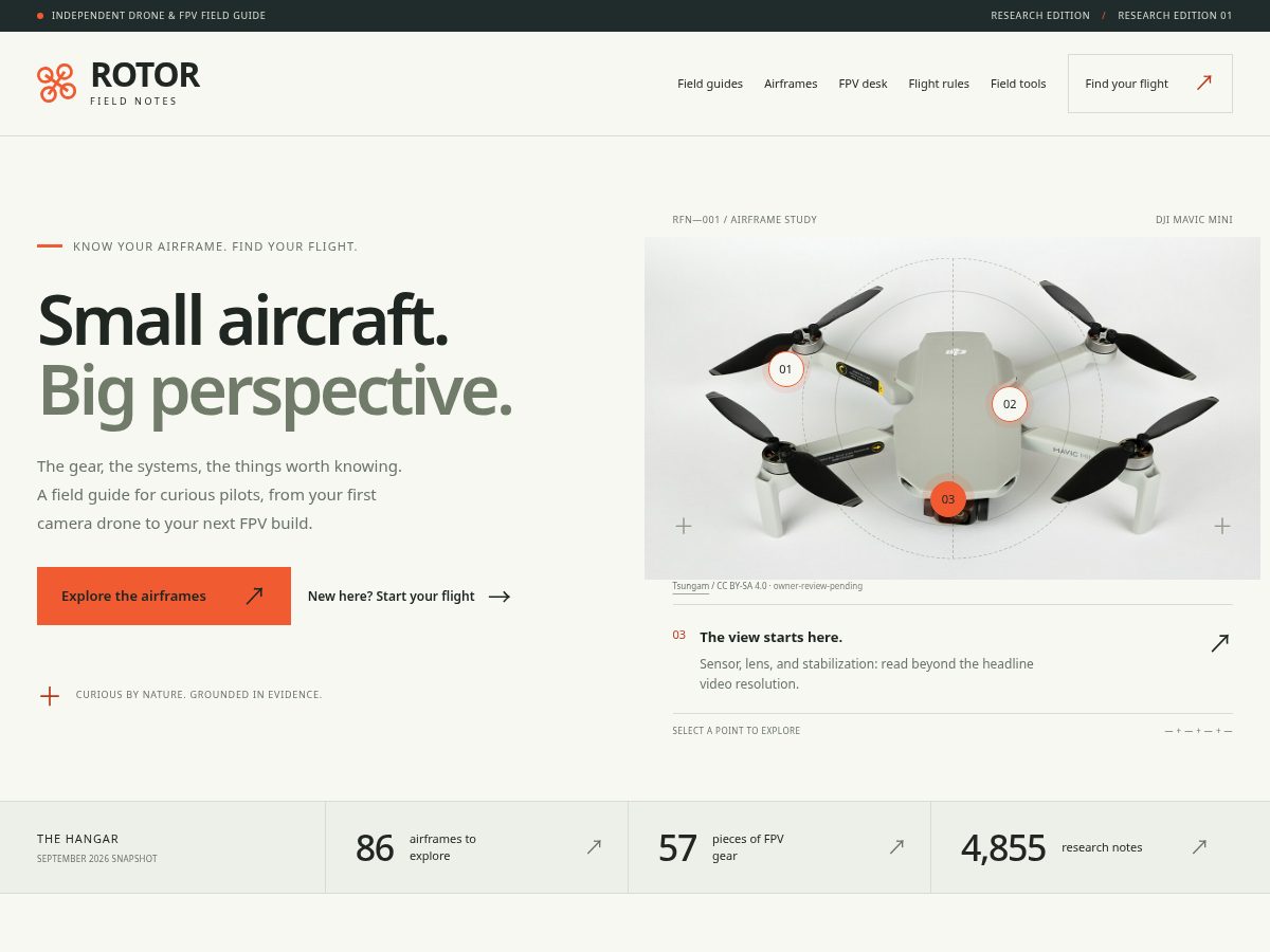 Landing-page snapshot of rotorbriefing.com