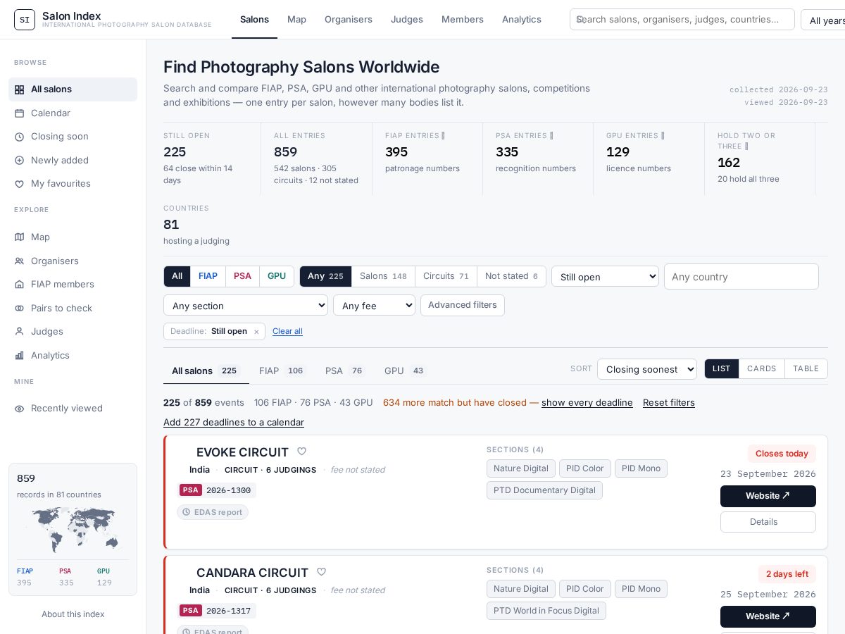Landing-page snapshot of salonatlas.online