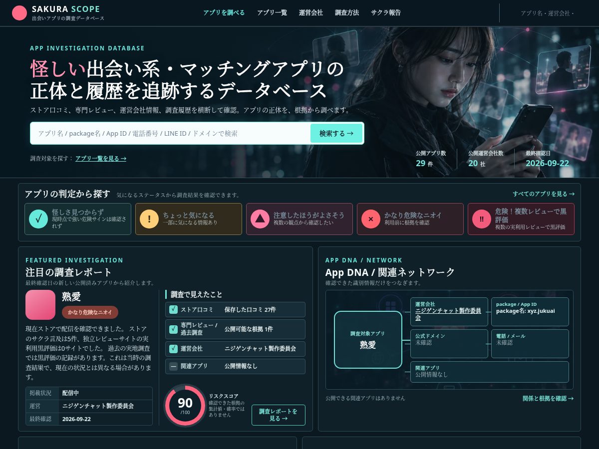 Landing-page snapshot of skrscope.com