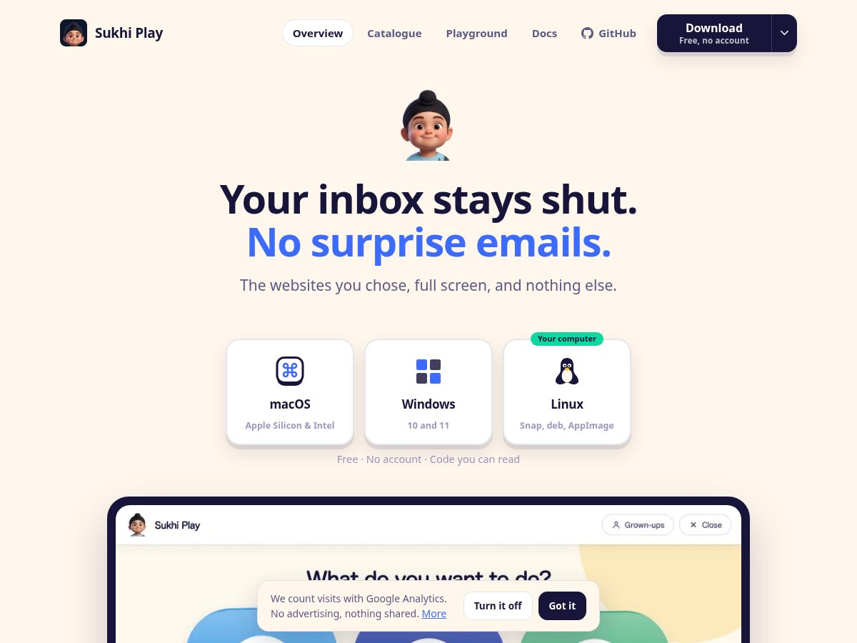 Landing-page snapshot of sukhiplay.com