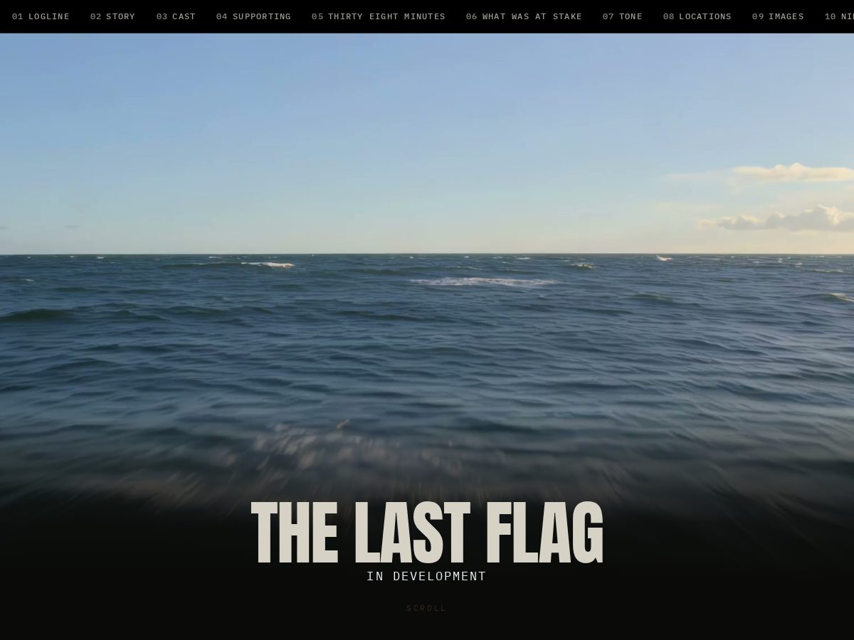 Landing-page snapshot of thelastflagfilm.com