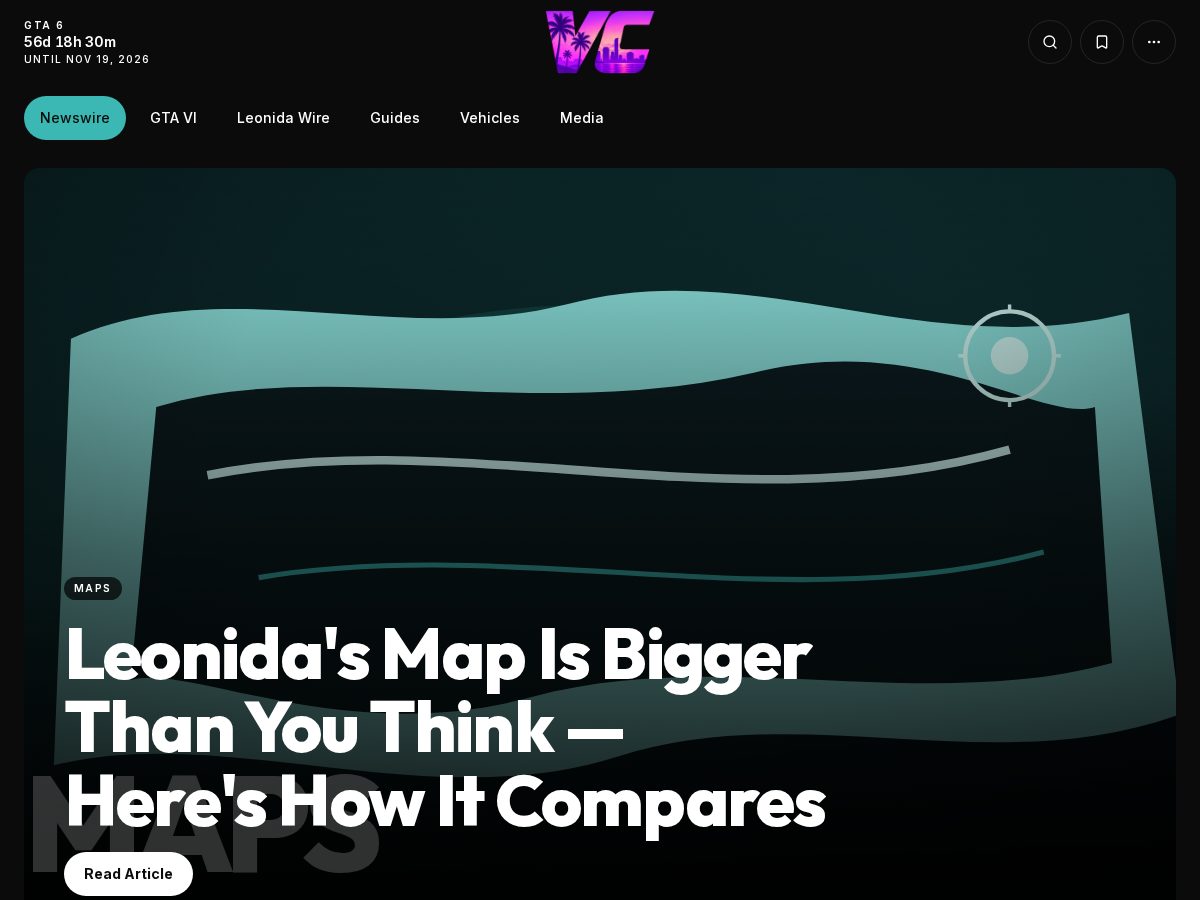 Landing-page snapshot of vicecityfeed.com