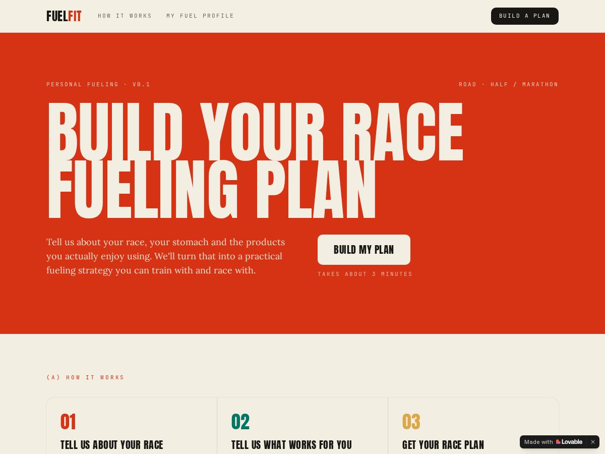 Landing-page snapshot of yourfuelplan.com